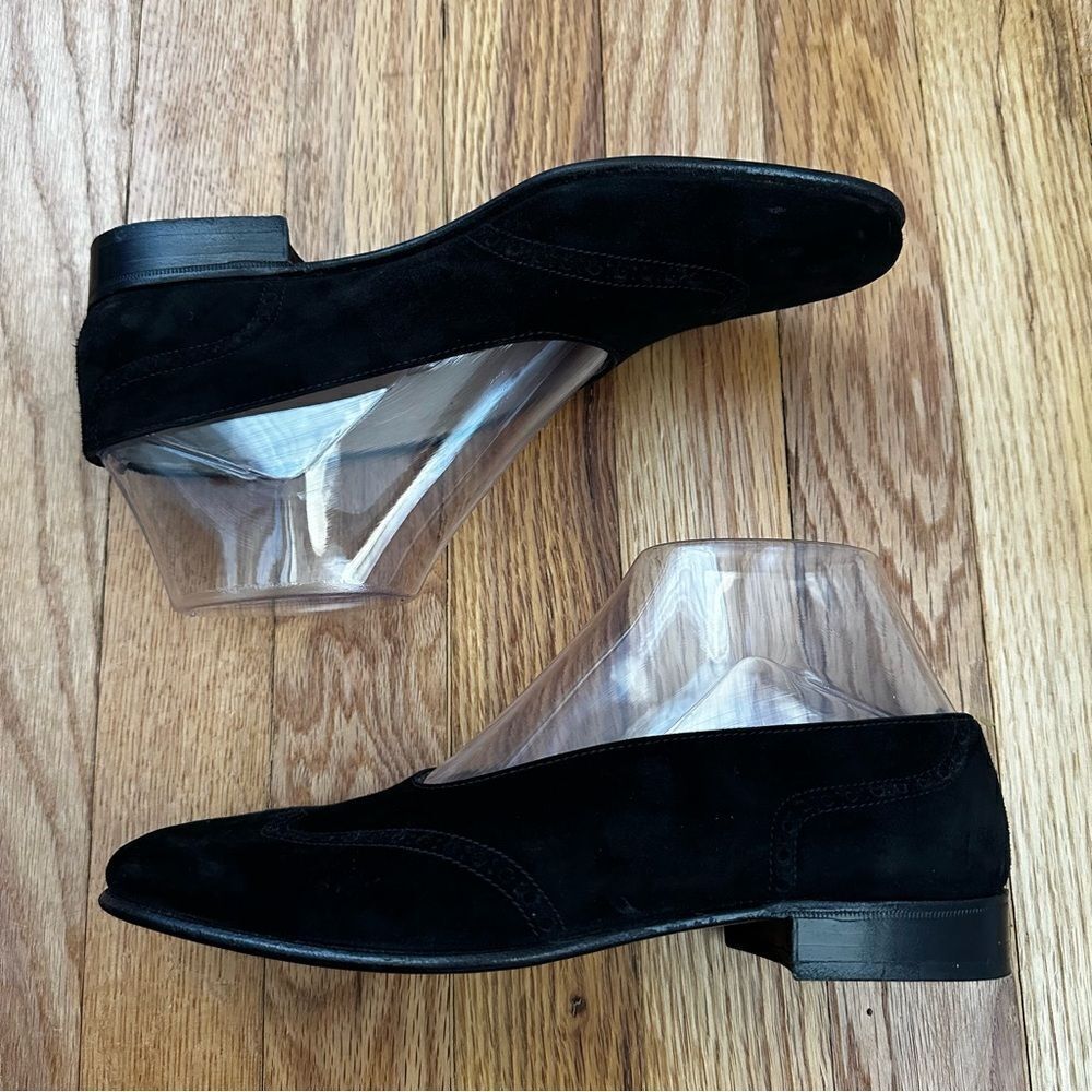Silvia Fiorentina Suede Leather Flats Black Women’s Size 7.5 Made in Italy - Picture 5 of 16